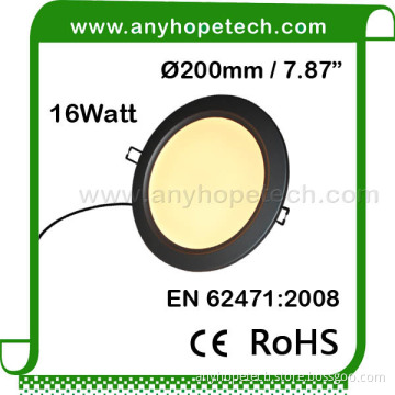 High voltage 16W diameter 200mm indoor ce led ceiling light